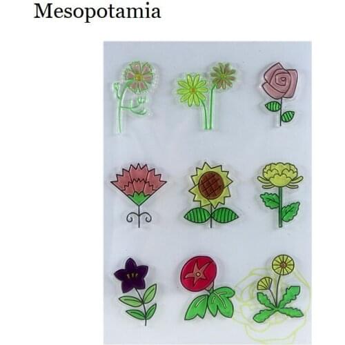 DIY Scrapbooking Flowers Roses Garden Stamp Seal Pirates Transparent Stamp Silicone Seals Card Making Decorative Crafts Sewing