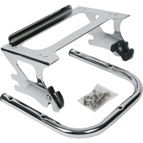 Motorcycle Detachable Two-up Mount Luggage Rack For Harley Touring Tour Pak Pack Road King Street Glide 1997-2008