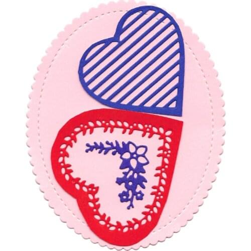 Heart Shape Die Cutting Dies Embossing Folder for Card Making Diy Craft Stencil Clear Slimline Dies Handmade