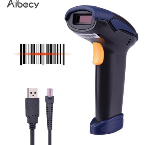 1D Barcode Scanner Handheld USB Wired Bar Code Reader Manual Trigger/Auto Continuous Scanning Support Paper Code for supermarket