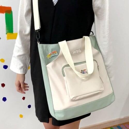 Women Messenger bag Waterproof nylon Teenage girl student tote bag college student schoolbag Kawaii Fashion Crossbody book bags