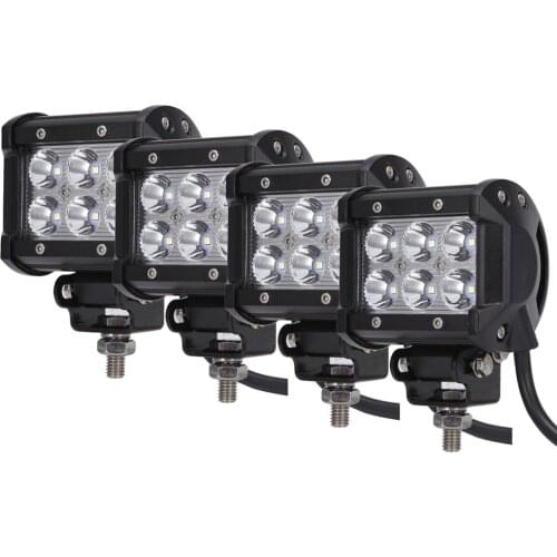 18W Spot Beam LED Work Light Bar Driving Fog Headlight for Truck Tractor Motorcycle Boat 12V 24V Off Road Accessories