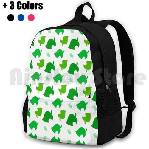 Animal Leaves Outdoor Hiking Backpack Waterproof Camping Travel Animal Leaves Nintendo Cute Animals Nature Game