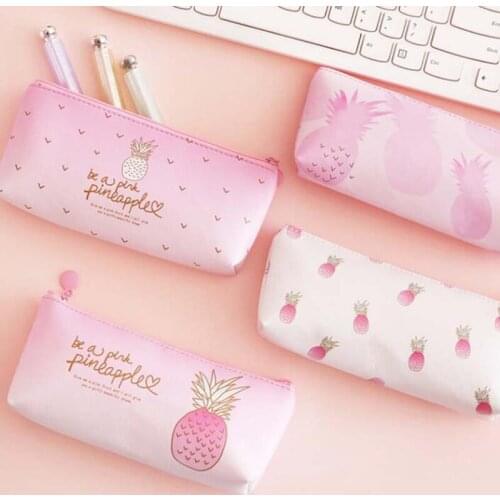 1 Pcs Cute Cartoon Pencil Case Students Simple Pen Box Large Capacity Pencil Box Pencil Bag