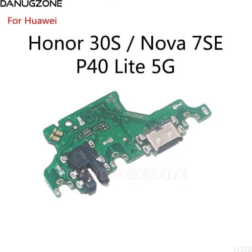 10PCS For Huawei Honor 30S / Nova 7SE / P40 Lite 5G USB Charging Dock Port Socket Jack Plug Connector Charge Board Flex Cable