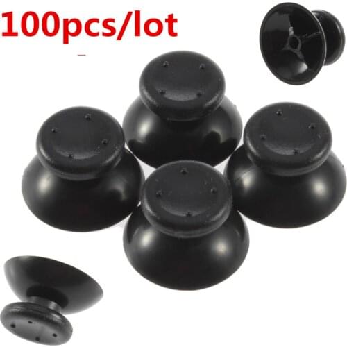 100pcs/lot Analog Cover 3D Thumb Sticks Joystick Thumbstick Mushroom Cap Cover For Microsoft Xbox 360 XBOX360 Controller black