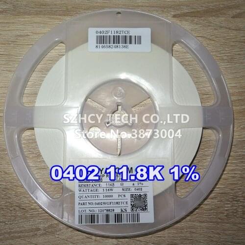 10000Pcs 0402 11.8K 1% 0402WGF1182TCE New and origianl