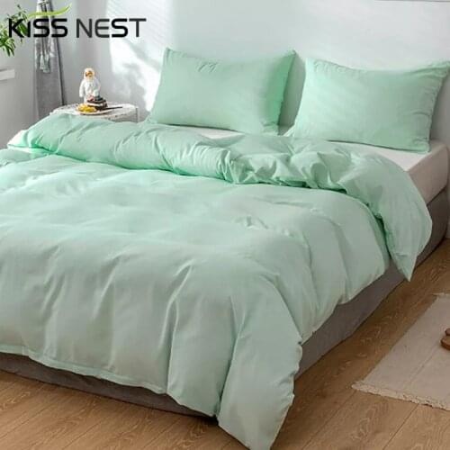2/3 Piece Classic European Style Solid Color Brushed Twin Size Bedding Set,Duvet Cover Set 220x240 200x200,High Quality For Home