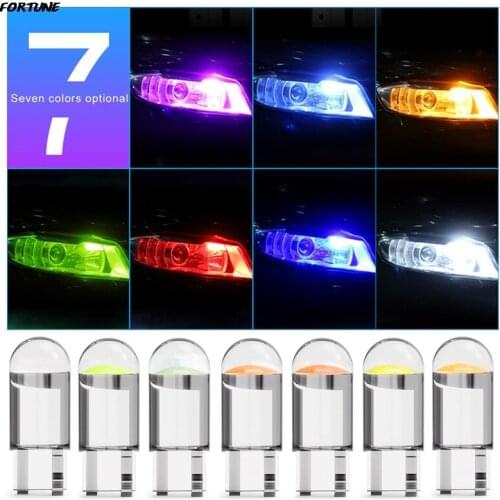 20pcs W5W T10 Transparent Car Light Glass Housing Cob Light 12V Cob License Plate Light For Car Bulb Modification Accessories
