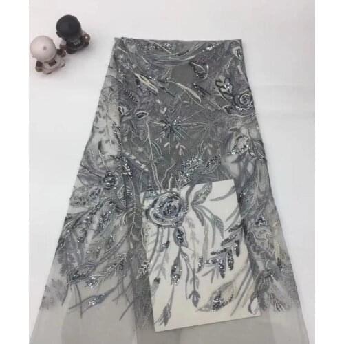 5yards/bag Mixed color embroidery sequins fashion fabric 4 colors can be used in wedding dress design XX515