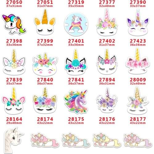 Free shipping 30 pcs planar resin unicorn resin pr28177