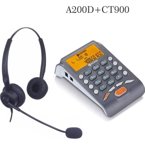 Battery-free Dialer with Headset, Landline Telephone Headset with Noise Cancellation Headset for House Call Center Office