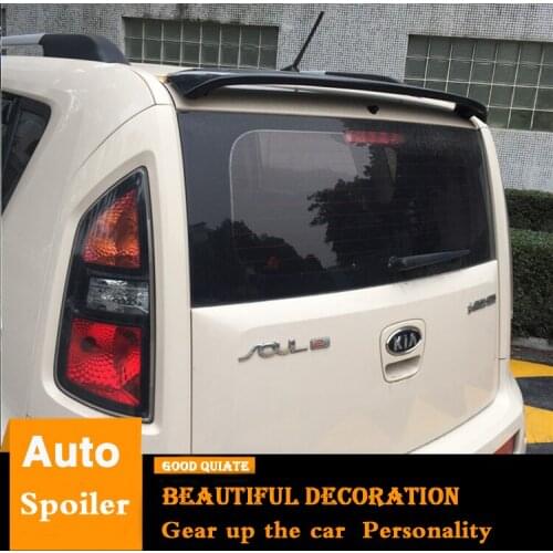 For Kia Soul Spoiler 2010-2013 Sport ABS Material Car Rear Wing Primer Color Trunk Rear Spoiler decoration 2011 2012