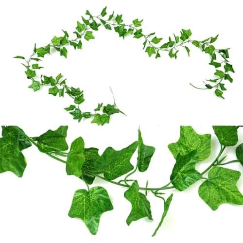Fake Groundnut Leaves Green Leaves Artificial Ivy Leaves Green Garland Hanging Plant Vine For Wedding Wall Party Room Decoration