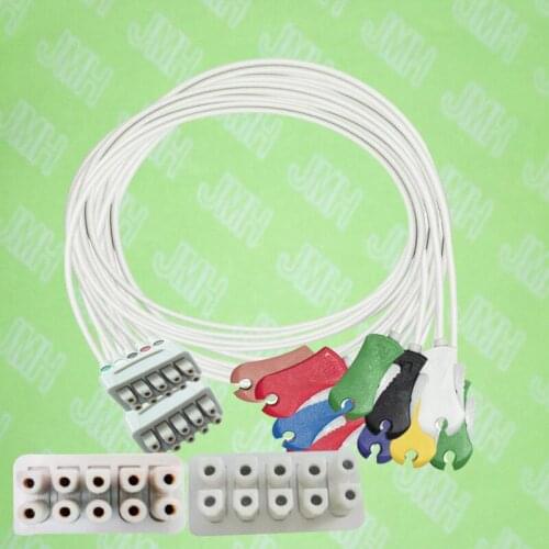 Use for 11pin GE Eagle,Solar,Dash,Tram,Datex-Ohmed ECG Machine the 416035-001 cable,EKG 10 lead the AHA Clip leadwires set