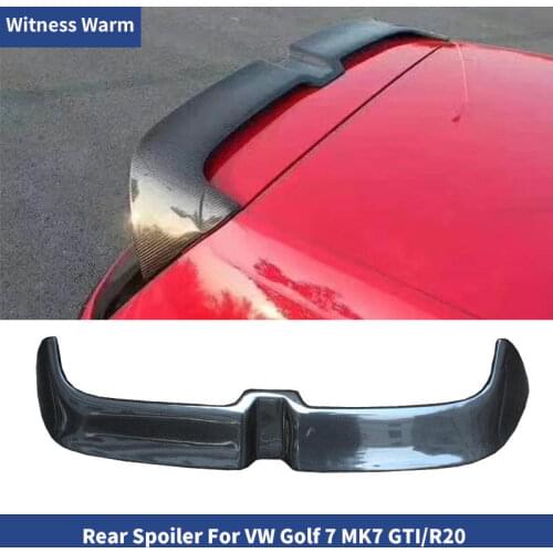 MK7 Carbon Fiber / FRP Rear Roof Spoiler Wing Lip for Volkswagen Golf 7 VII MK7 G-TI R20 2014 - 2017 Window Tail Wings