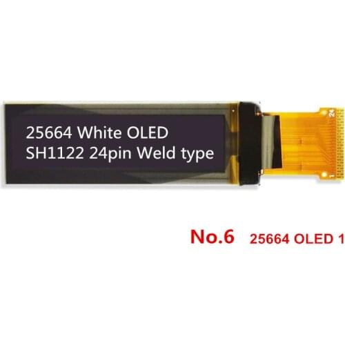 2.08" IIC I2C OLED display module SPI screen 256*64 25664 Dots 31pin white blue color option SH1122 drive IC solder pin