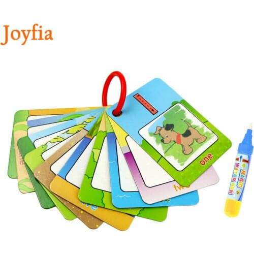 Early Education Toy Cognitive Magic Drawing Card Water Painting Graffiti Drawing Book Board for Children Kids Gift