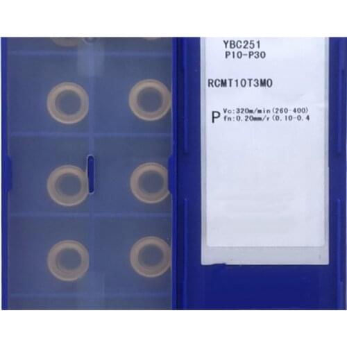 Original Carbide Inserts RCMT10T3MO RCMT1204MO RCMT1606MO RCMT2507MO YBC251 for Steel Lathe Cutter Tools CNC Turning Tool