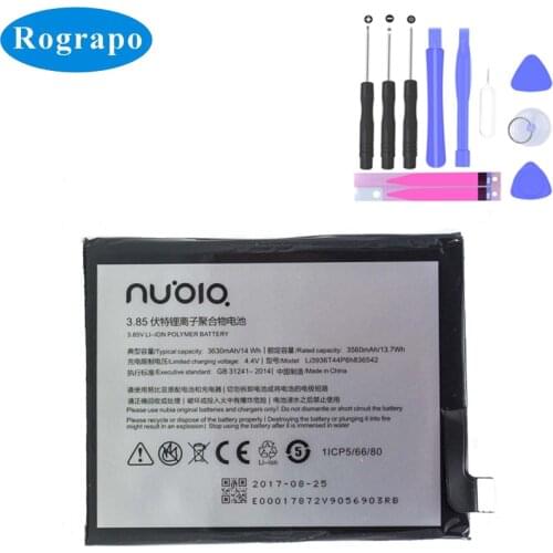 Original 3630mA Li3936T44P6h836542 Battery For ZTE Nubia M2 / ZTE/Nubia M2 Dual SIM TD-LTE NX551J Mobile Phone Batteries