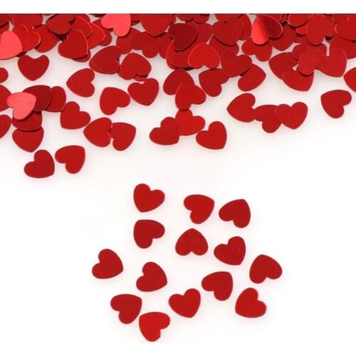 15g Heart Paillettes Glitter PVC Lose Sequins Beautiful Glitter Wedding Party Table House Decoration for Romantic Atmosphere