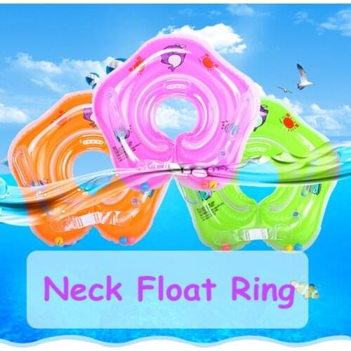 Baby Neck Float Inflatable Ring Newborn Bathing Circle Baby Inflatable Wheels Pool Rafts Summer Baby Bath Swimming Toys