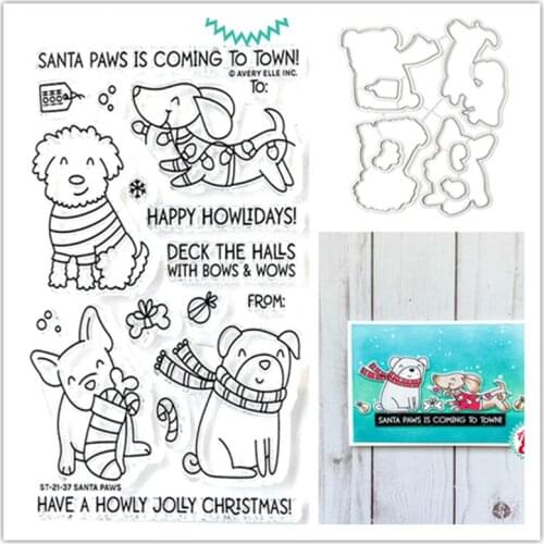 Happy Holiday Metal Cutting Dies for DIY Scrapbooking Photo Album Paper Card Decor Craft Handmade Craft Transparent 2021