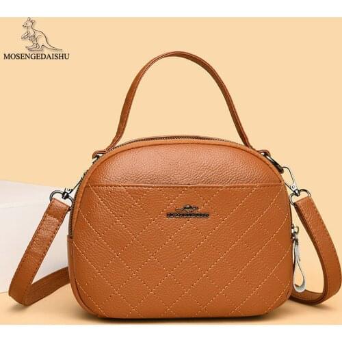 New High Quality PU Leather Ladies Shoulder Bag Solid Color Designer Womens Handbag Fashion Design Women Messenger Bags Bolsos