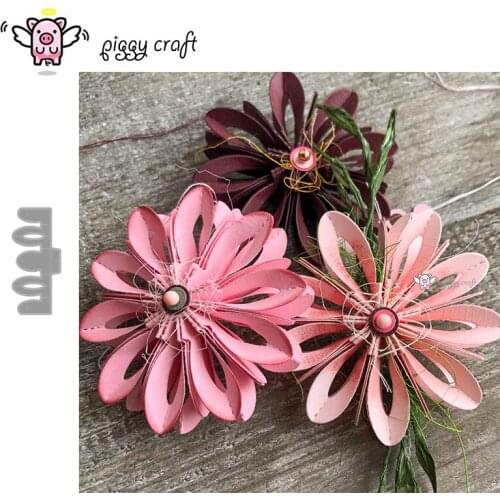 Piggy Craft metal cutting dies cut die mold Folded flower decoration Scrapbook paper craft knife mould blade punch stencils dies