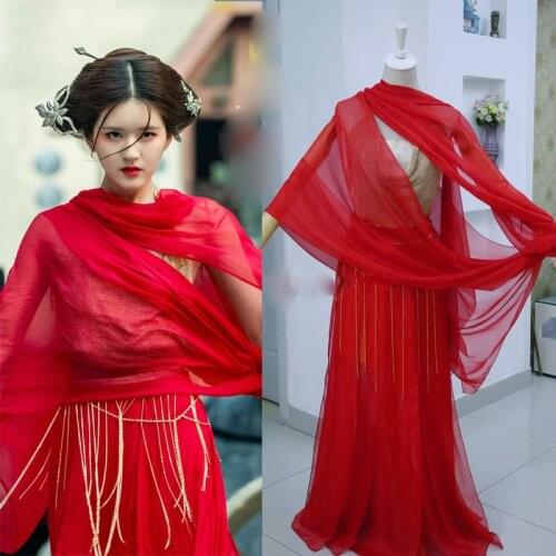 Female Princess Fairy Costume Hanfu for TV Play The Romance of Tiger and Rose Chen Qianqian Design High Quality Drama Version