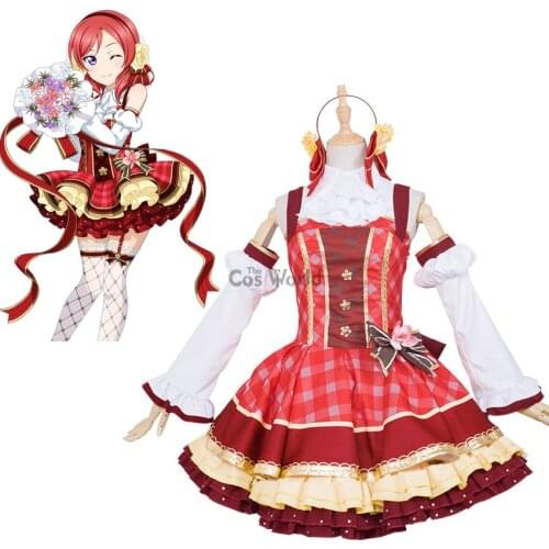Love Live School Idol Project Nishikino Maki Flower Bouquet Dress Uniform Outfit Anime Cosplay Costumes