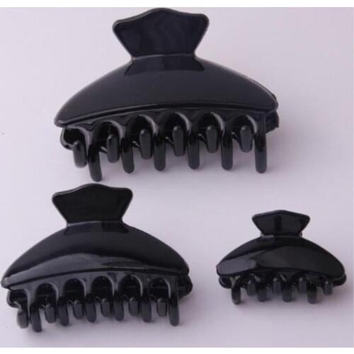 2 Pcs/lot Butterfly Holding Hair Claw Bright Black Section Styling Tools Hair Clip Clamps Care Hairpins Salon Fix Hair Sell