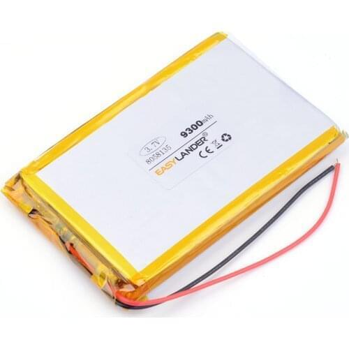 3.7 9300mAH 8058135 polymer lithium ion/ Li-ion battery for tablet pc POWER BANK e-book PIPO 8060135 8558135