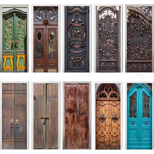3D Door Sticker Door Wrap Wall Sticker Mural Wallpaper Poster Self Adhesive Pvc Removable Waterproof Door Decal Home Decor