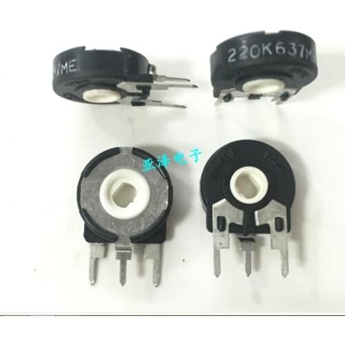 5PCS/LOT Imported Spanish PIHER adjustable potentiometer, PT15-220K vertical oval hole