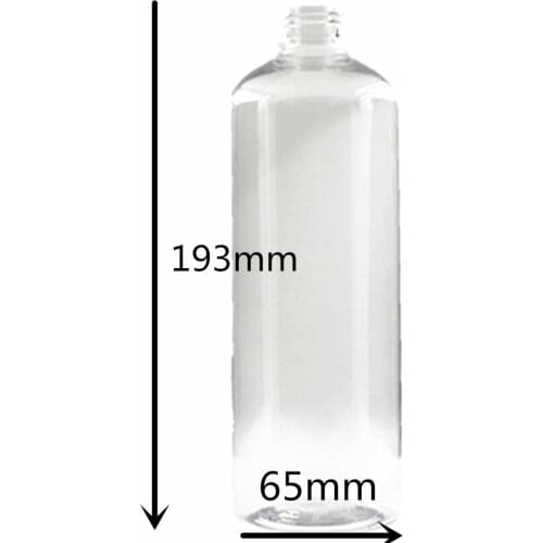 500ml Plastic Non-Dispensing cap Bottles, empty clear PET bottle with black/wite/transparent ribbed screw cap