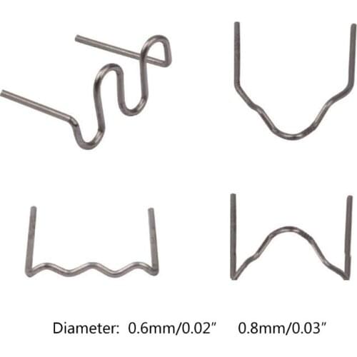 600Pcs Precut 0.6/0.8mm Wave Flat Hot Staples For Plastic Stapler Repair Welder C63D