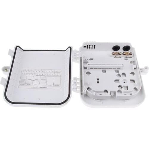 8 Core FTTH Fiber Optic Distribution Box, ABS Outdoor FTTH Terminal Box with ''Lock'' Instructure