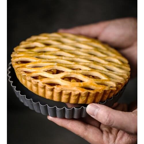 Non stick egg tarts, egg pie pan mold, pie pizza round mold, detachable loose bottom trough, heavy pie pan Baking Pan Mold