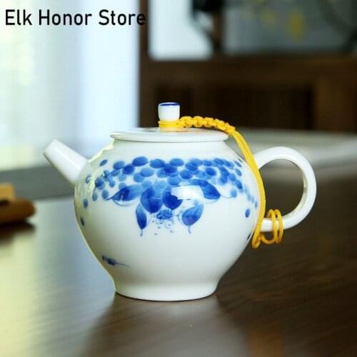 190ml High White Ceramic Archaize Tea Pot Master Cups Handmade Classic Teapots Ball Hole Filter Milk Oolong Tea Teaware Supplies