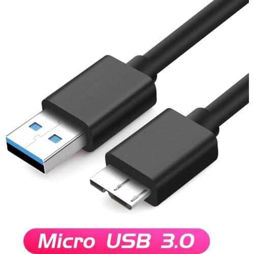FONKEN USB 3.0 Micro B Cable For External Hard Disk Drive HDD Cord AM-Micro3.0 Charging Cable For Samsung NOTE3 S5 Phone Cable