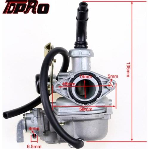 TDPRO 50cc 90cc 110cc 125cc 19mm Racing Carburetor Carby with Fuel Tap Motorcycle Dirt Pit Pocket Bike Quad ATV Go Kart Buggy