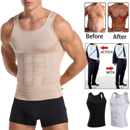 Body Shaper Shirt Corrective Posture Men Belly Control Modeling Sport Compression Vest Chest Muscle Elastic Underwear Shapewear