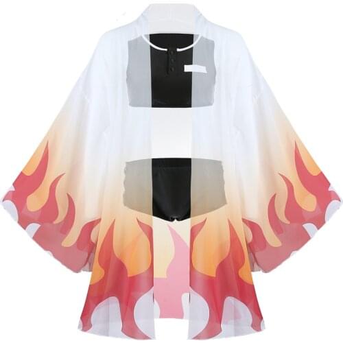 Rengoku Kyoujurou Summer Swimsuit Anime Demon Slayer Cosplay Costume Kimetsu no Yaiba Kimono Sexy Bikini Beach Swimsuit Suit