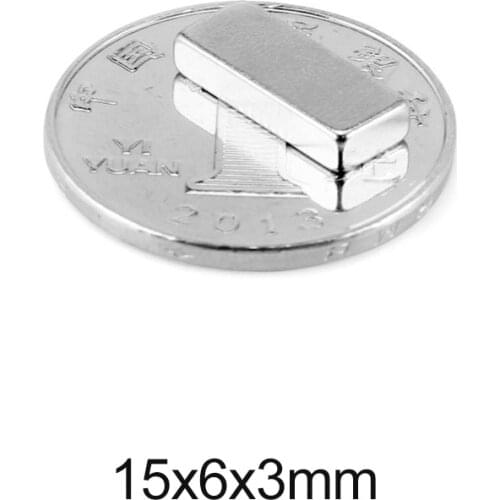 10~400PCS 15x6x3 Strong Rare Earth Magnet Block N35 Powerful Magnetic Magnet Sheet 15x6x3mm Permanent Neodymium Magnets 15*6*3