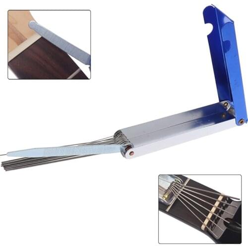 Guitar Nut Bridge File Set Luthiers Tool Box 13 Sizes of Files 1 Flat File for Guitar Bass String Groove Slot