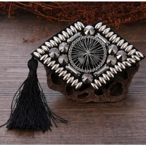 New Handmade epaulette jewelery tassel shoulder brooch epaulet /epaulettes spikes/escapulario blazer accessories/pin