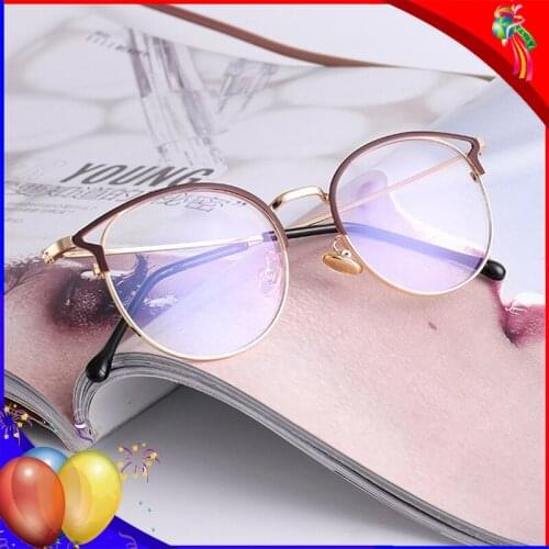 NEW Womens Cat Eye Anti Blue Rays Eyeglasses Female Computer Gaming TV Phone for Anti Eyestrain Spectacle Alloy Frame Eyeglasses
