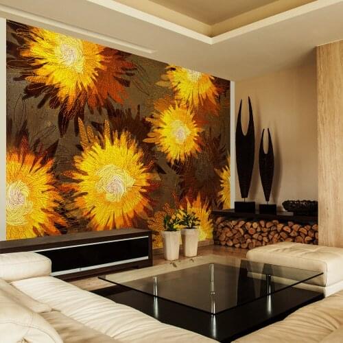 Sunflowers wall mural-Dance-400x280 cm