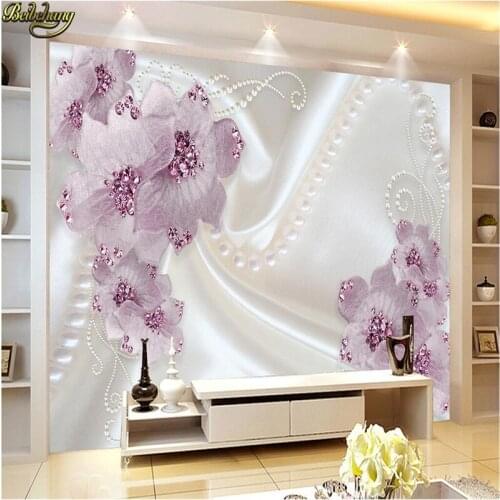 Beibehang Custom photo wallpaper wall murals wall stickers romantic simple pearl jewelry floral TV background wall